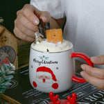 Christmas mugs with festive design