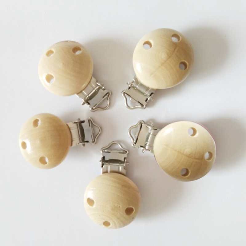 DIY Baby Accessories Wooden Clip with Metal Clasp for Baby Equipment