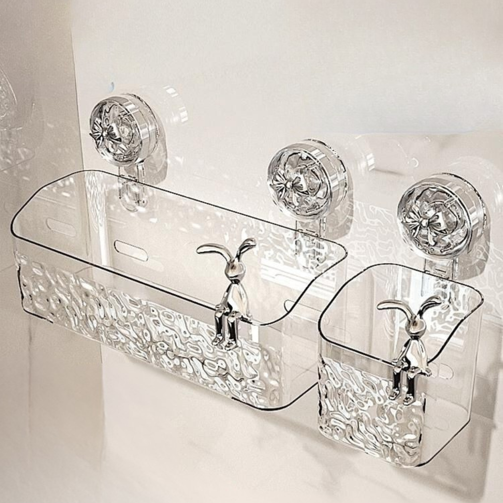 Praktischer Badezimmer Organizer mit Saugnapf - Wasserdichtes Aufbewahrungssystem