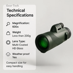 SkyMastery | 600x Compact Telescope with Ultra-Zoom | Lightweight, HD Optics and Ideal for Outdoor Activities