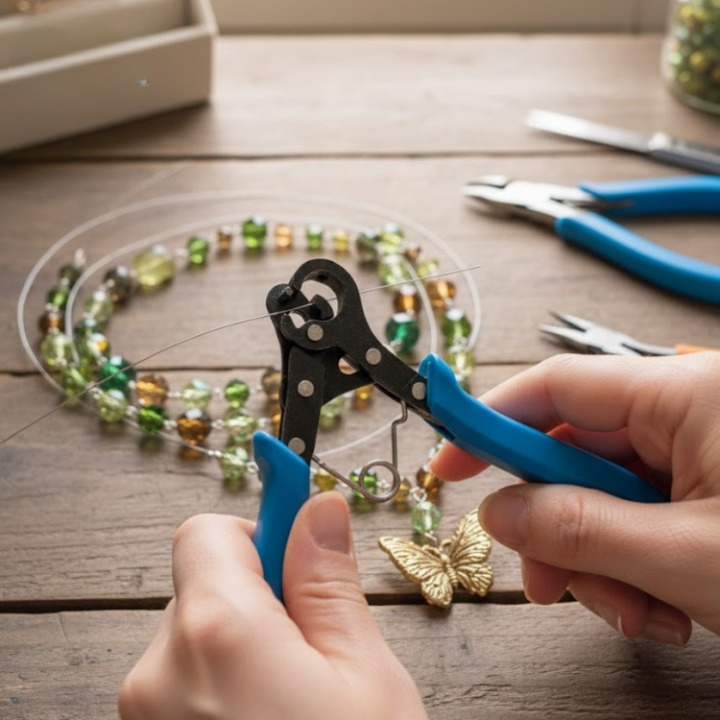 Precision pliers for jewelry wire