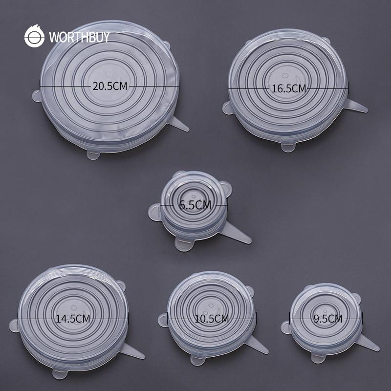 6 Reusable and Stretchable Silicone Tank Lids