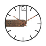 Elegant Wall Clock made of Steel and Walnut – Silent Design for Home and Office