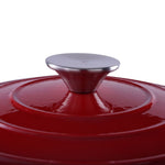 Robuster Gusseisen Kochtopf 2L in lebhaftem Rot