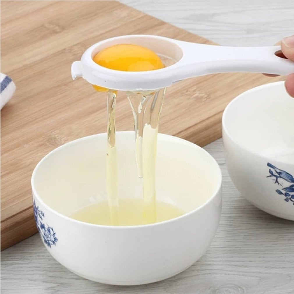 Egg separator for whites and yolks