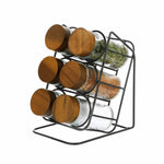Elegantes 6-teiliges Gewürzgläser-Set mit schrägem Ständer