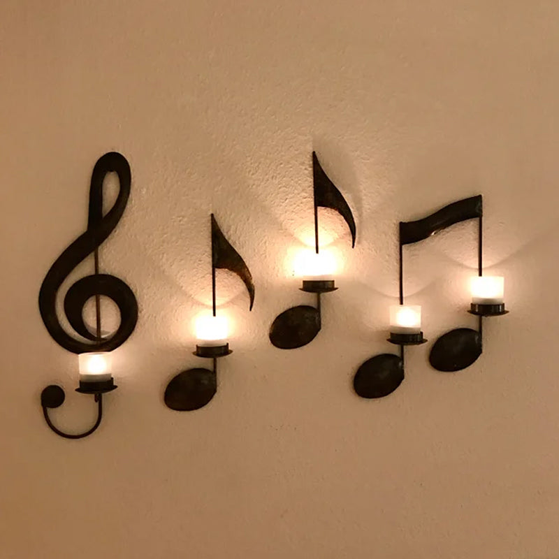 Wandlampe mit schwarzer Musiknote