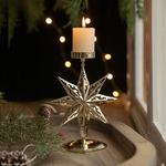 Christmas Candle Holders - Star and Christmas Tree Design for Festive Decor
