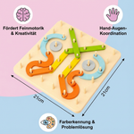 Wooden puzzle toy with Montessori design for creative nail games