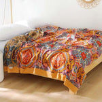 Refreshing Boho Reversible Blanket made from 100% Cotton