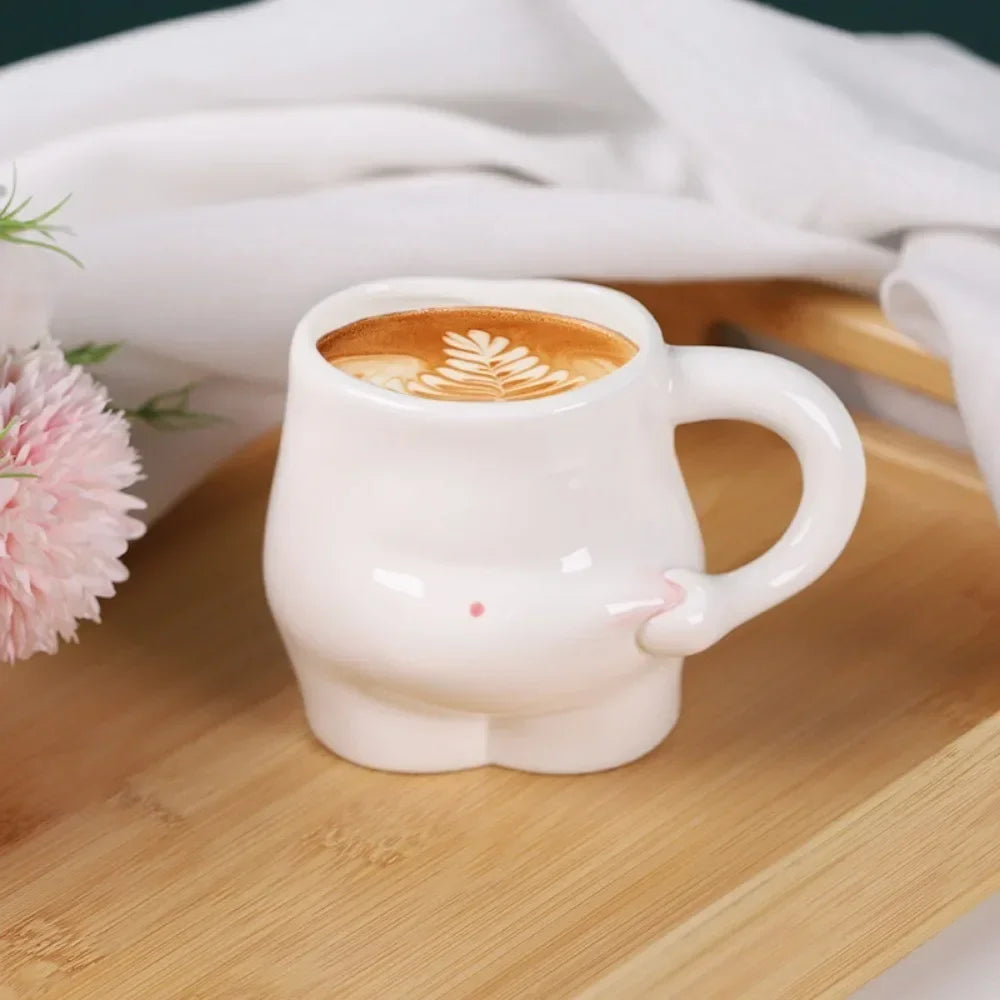 Charming ceramic mug with round belly design