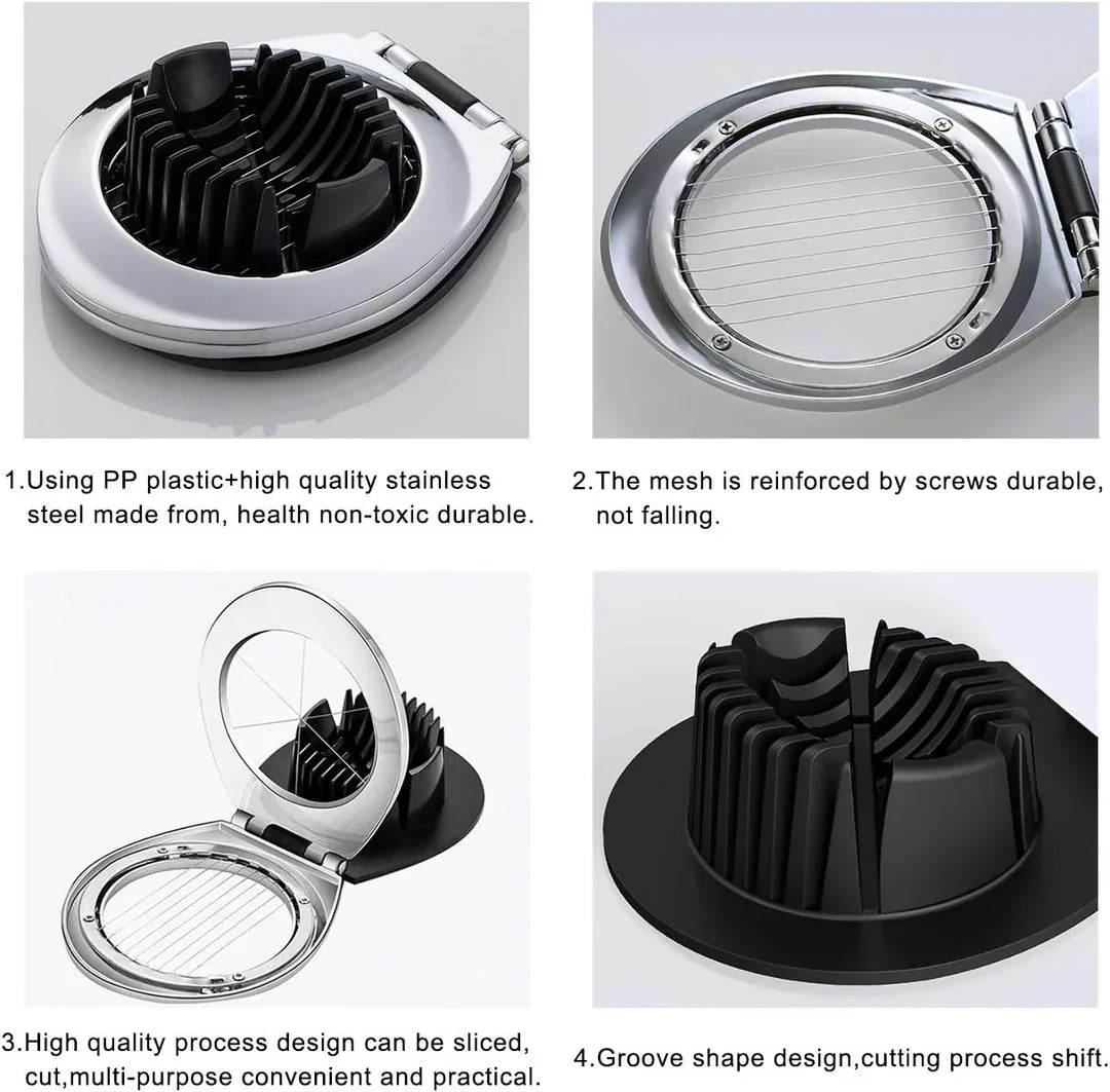 Egg Slicer by ChefMaster - 3-in-1 for Effortless Slicing!