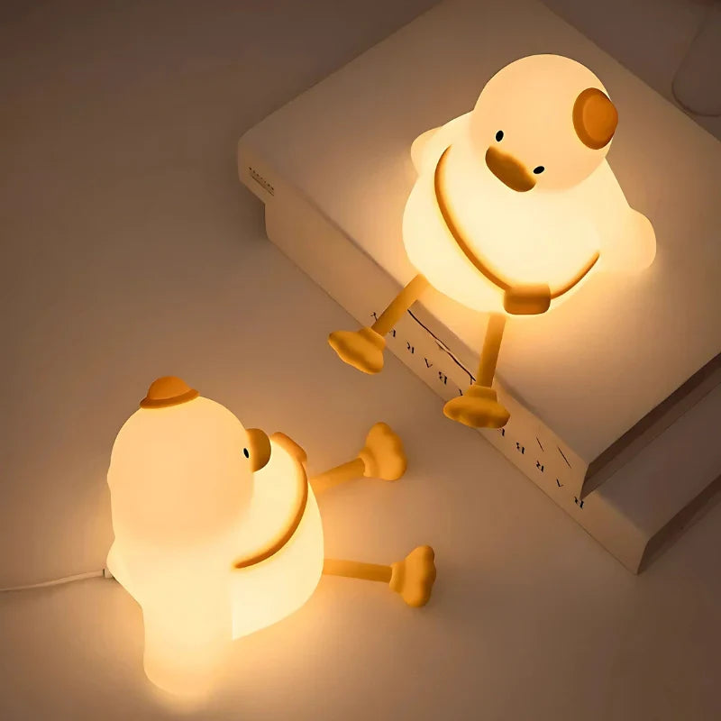 Verspielte Nachtlampe für Kinder – Wiederaufladbare Silikonlampe mit Farbwechsel