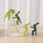 Hasenförmiger Pflanzenhalter | Stängelstütze für Vasen | 7 cm