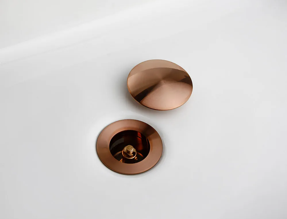 Eleganter Waschbeckenabfluss in Roségold – Hochwertiges Design