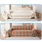 Reversible Sofa Throw with Fringes – Stylish and Cozy
