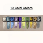 Mother-of-pearl paint set with 10 colours and mixing palette