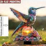 Farbenfroher Kolibri Gartenstecker | Dekorative Außenlampe