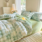 Cozy Plush Duvet Cover Set – Warm and Soft for Autumn & Winter | Reversible Design in Rabbit Fur & Milk Velour