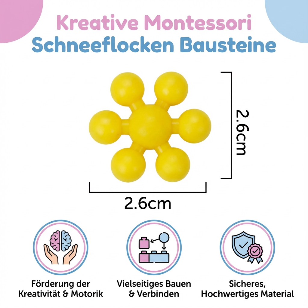Snowflake Building Blocks for Creative Montessori Players