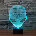 3D Alien Lamp with LED Color Lighting and Touch Control