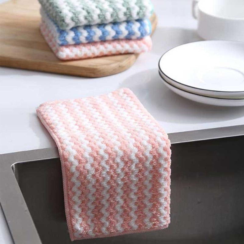 5 Pieces Kitchen Towel for Dishwashing - Water Absorbent Cleaning Cloth