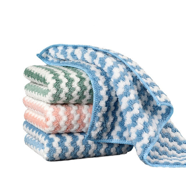 5 Pieces Kitchen Towel for Dishwashing - Water Absorbent Cleaning Cloth