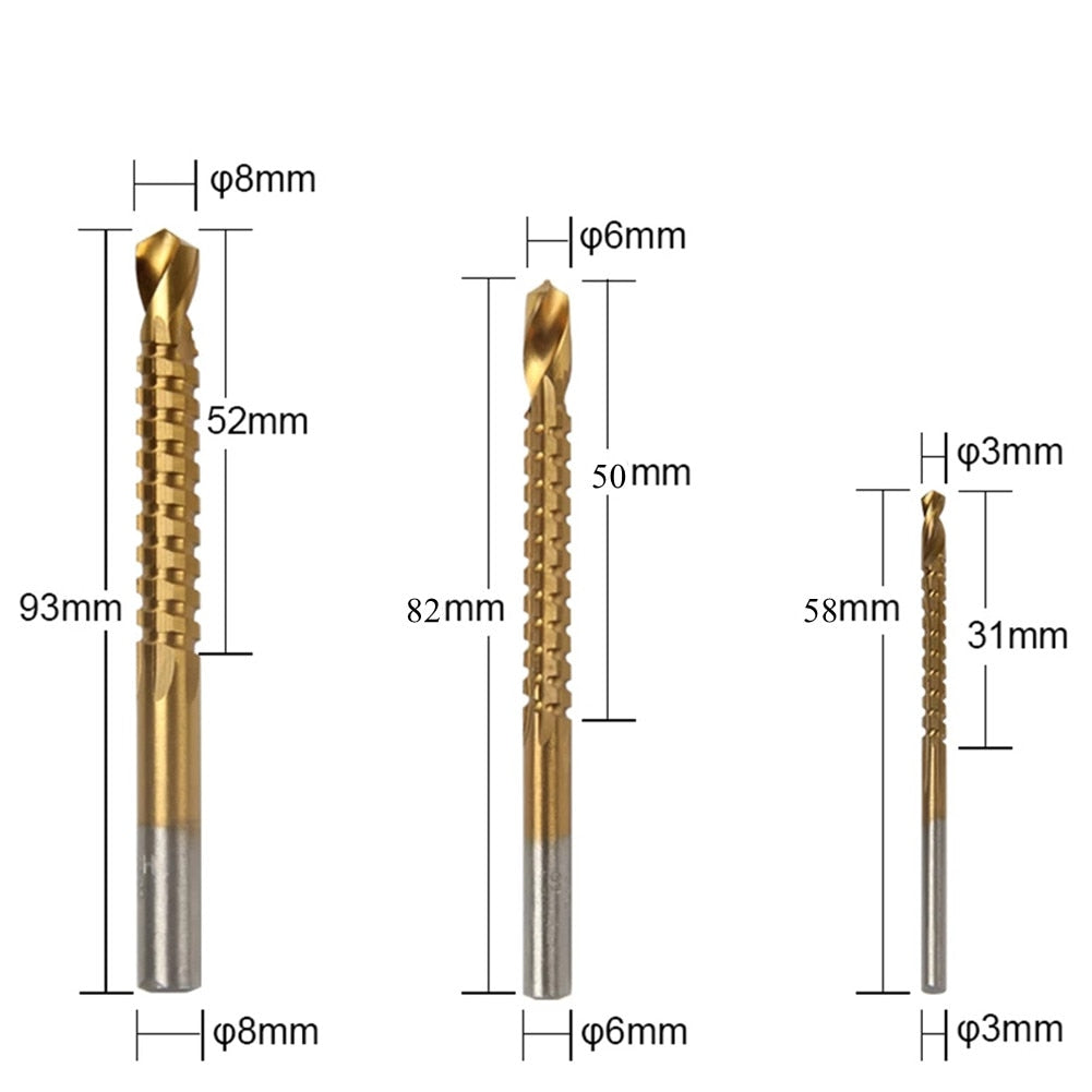 6-Piece Titanium Drill Bit Set | Precise Drilling in Metal, Wood, and More