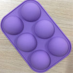 Silikonbackform mit 6 Vertiefungen