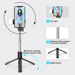 Vielseitiger 6-in-1 Bluetooth Selfie-Stick für perfekte Aufnahmen