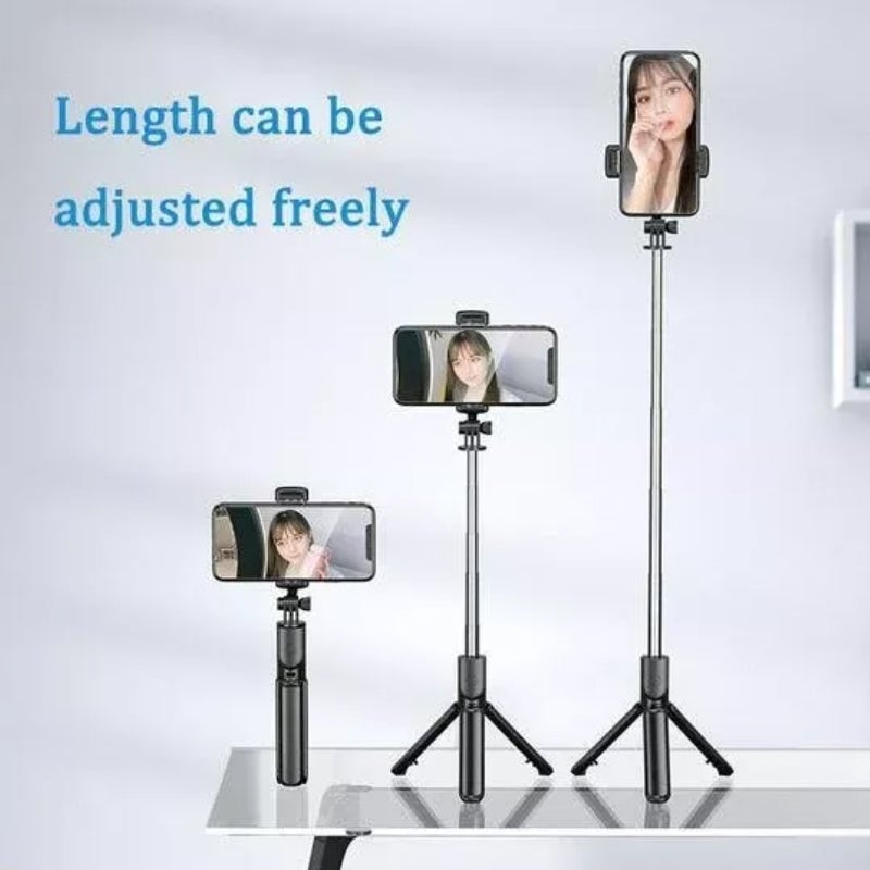 Vielseitiger 6-in-1 Bluetooth Selfie-Stick für perfekte Aufnahmen
