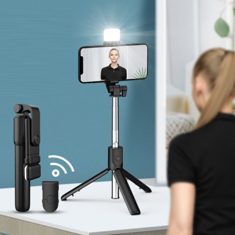 Vielseitiger 6-in-1 Bluetooth Selfie-Stick für perfekte Aufnahmen