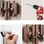 Elegante Holz-Garderobe mit flexiblen Magnetaufhängungen