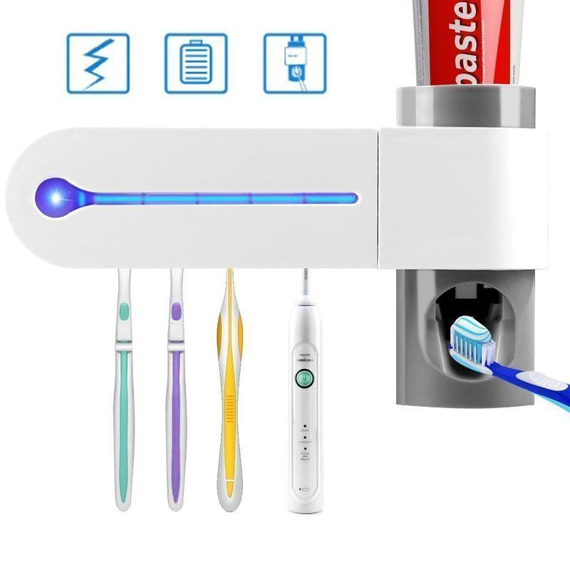 2-in-1 UV-Zahnbürstenhalter mit Desinfektionsfunktion