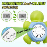 Sicheres Babybadthermometer mit Farbdisplay und Warnsystem