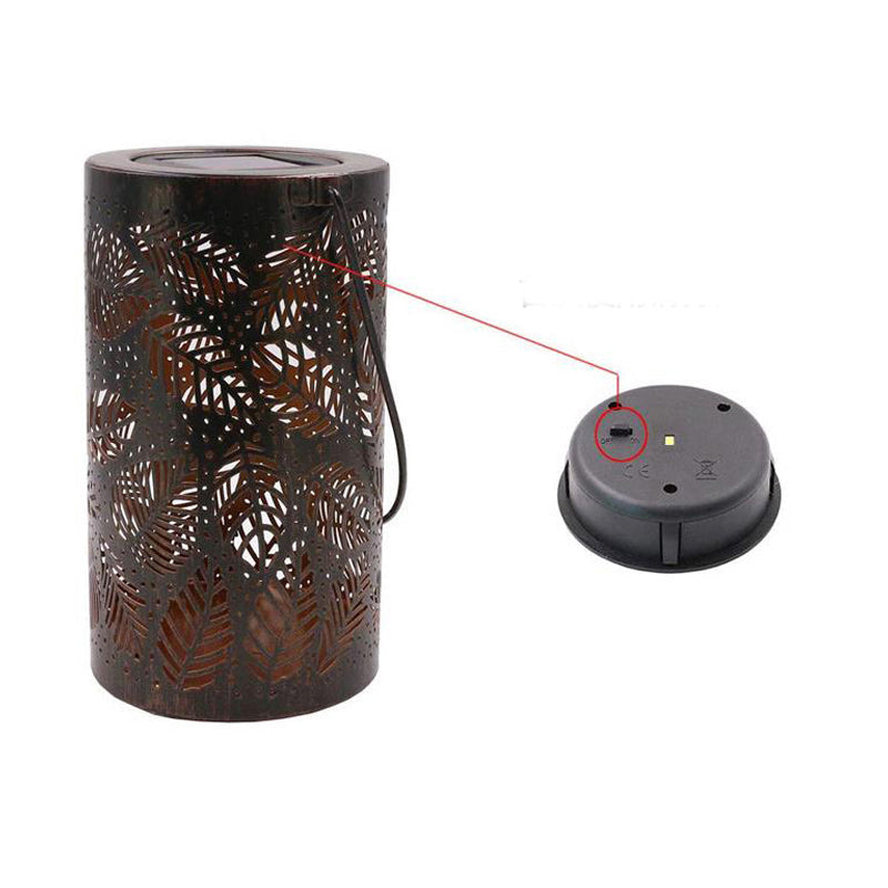 Solar Garden Lantern with Sunflower Motif