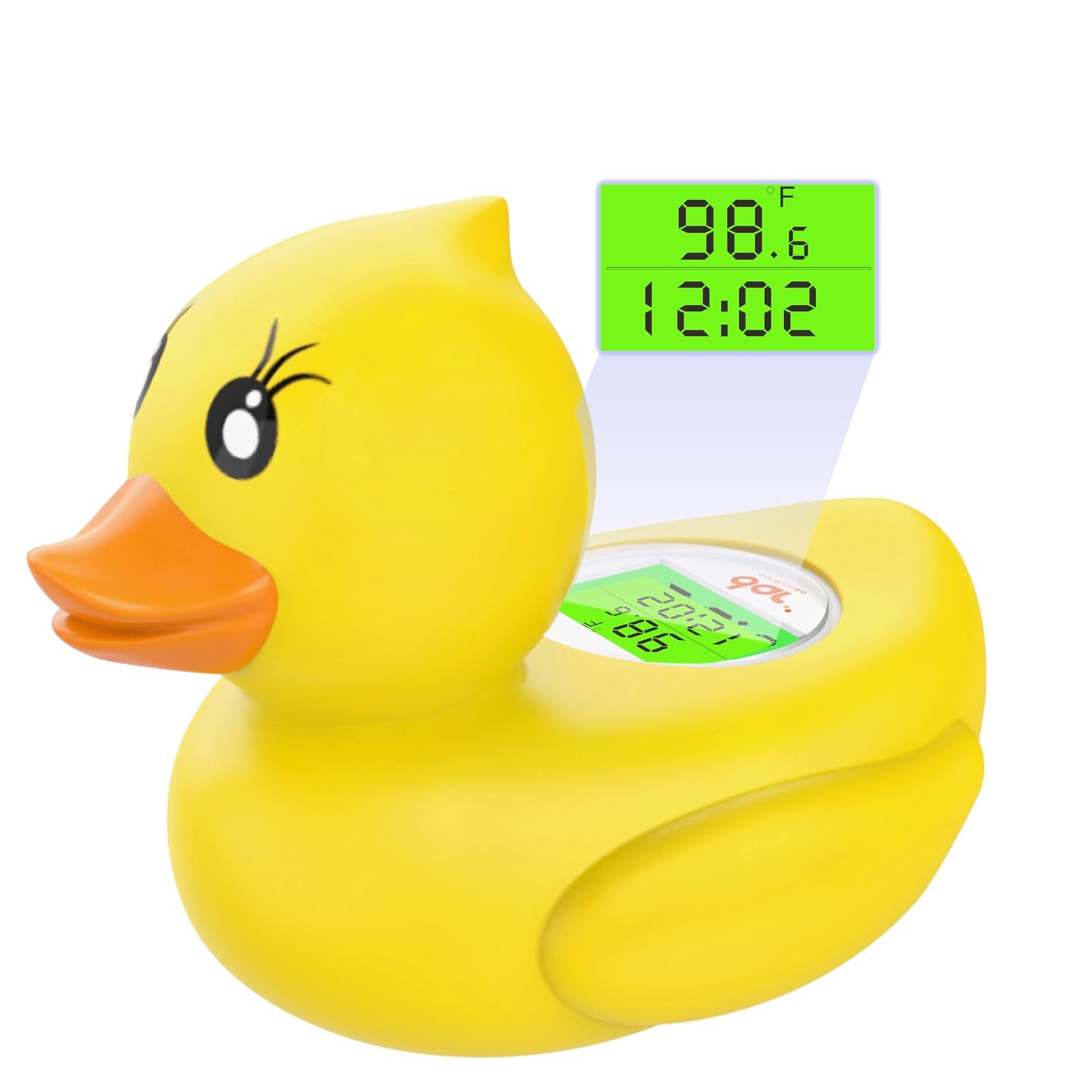 Sicheres Babybadthermometer mit Farbdisplay und Warnsystem