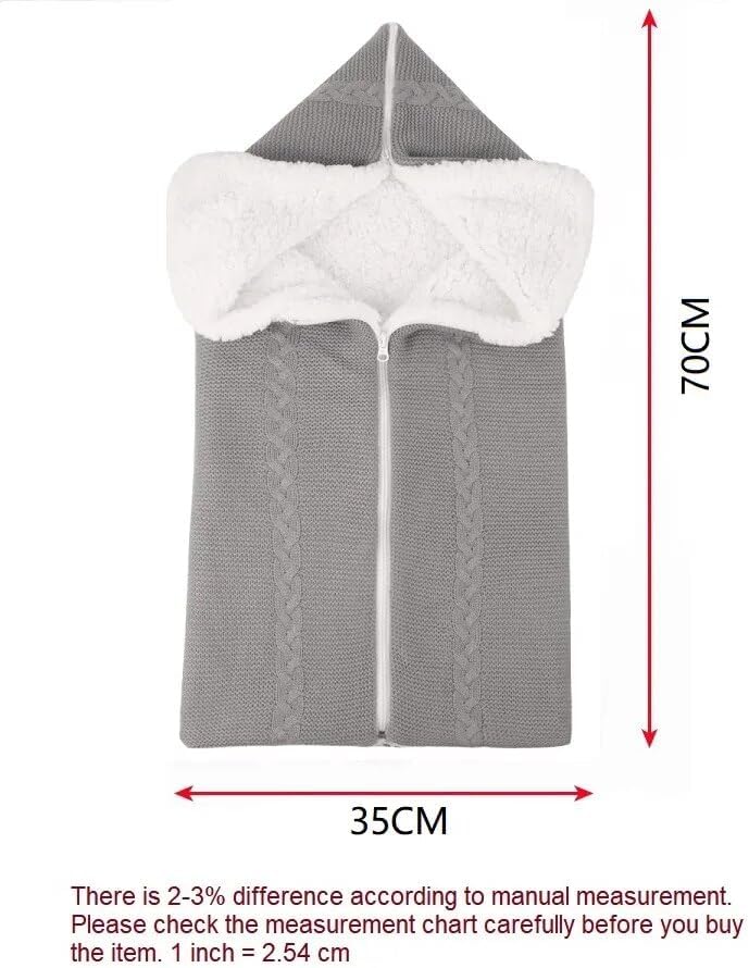 Sleeping Bag for Babies with Hood – Cuddly Knitted Sleeping Bag