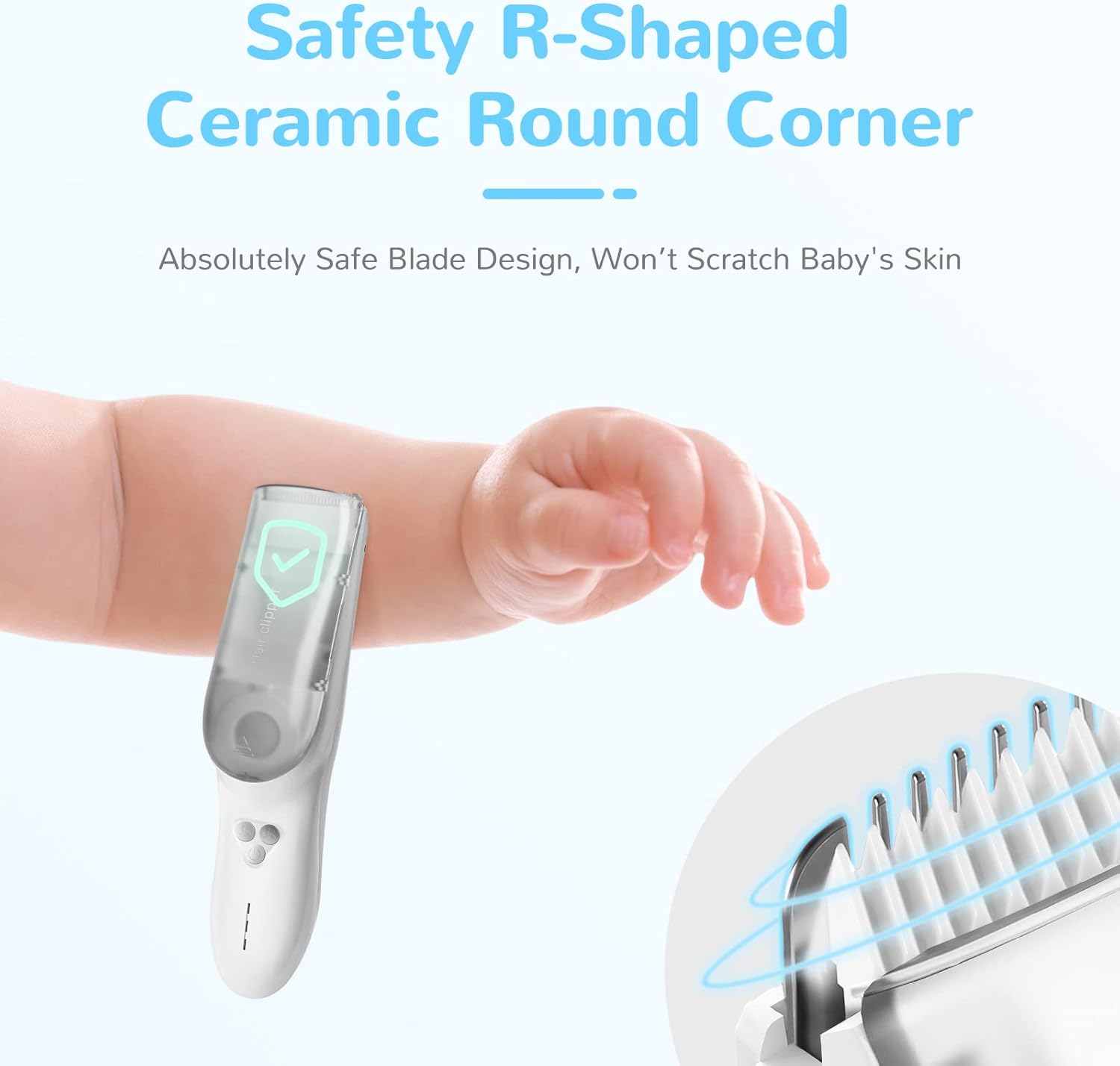 Waterproof, rechargeable baby hair clipper with vacuum system and storage box
