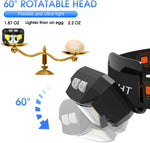 LumiFlex | Rechargeable LED Headlamp | 1200 Lumens, Waterproof, Motion Control | Set of 2