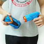 Remote-controlled car with laser beam for wall contact