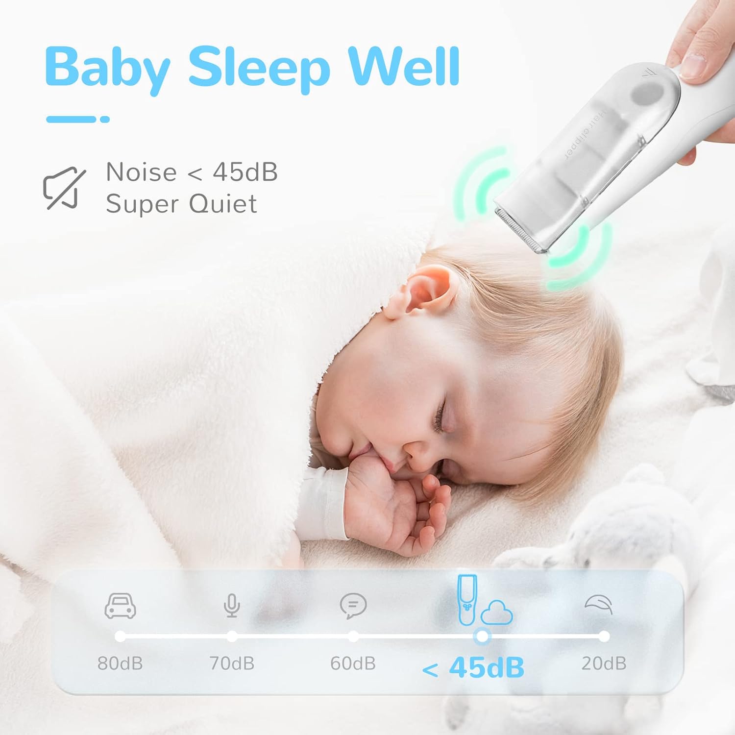 Waterproof Baby Hair Clipper with Integrated Vacuum | CleanyCut
