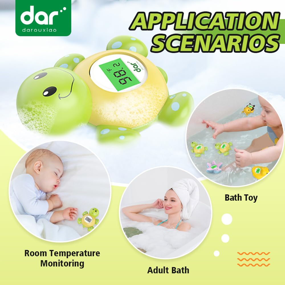 Sicheres Babybadthermometer mit Farbdisplay und Warnsystem