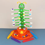 Skill game with dancing caterpillar