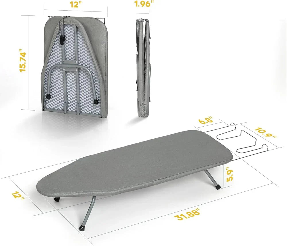 Compact Tabletop Ironing Board – Portable and Foldable