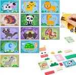 Puzzle aus 3D-Schaumstoff mit Stickern