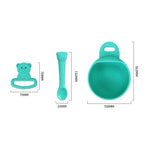 Non-slip Silicone Bowl for Babies with Spoon – Animal Design Feeding Set