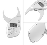 Digital body analysis scale with LCD display and comfortable handle