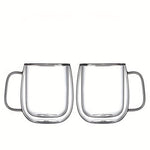 Elegant Borosilicate Glass Insulated Mug – Heat-Resistant & Stylish