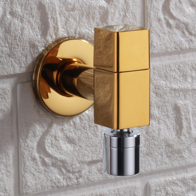 Elegant wall-mounted faucet with knob handle made of solid brass